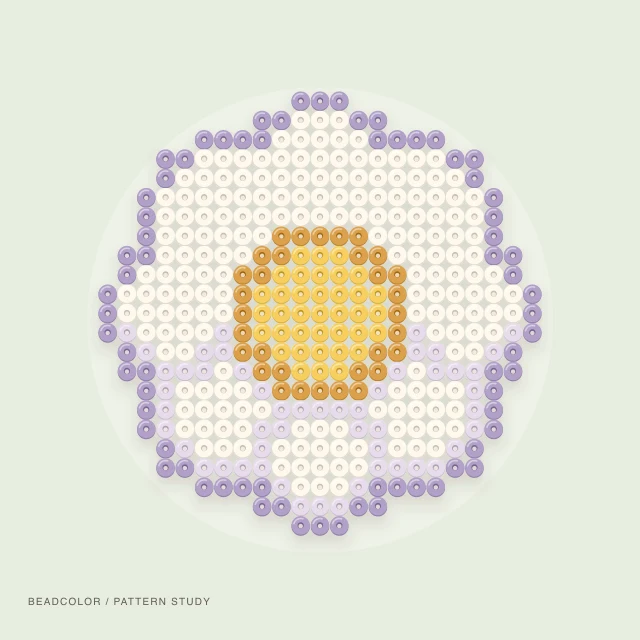 Daisy coaster: bead rendering of the editable 29 × 29 pattern