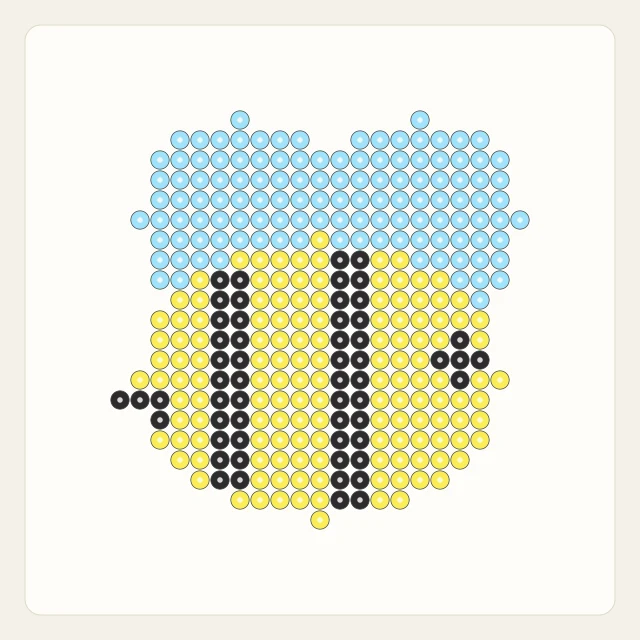 Bumblebee: bead rendering of the editable 29 × 29 pattern