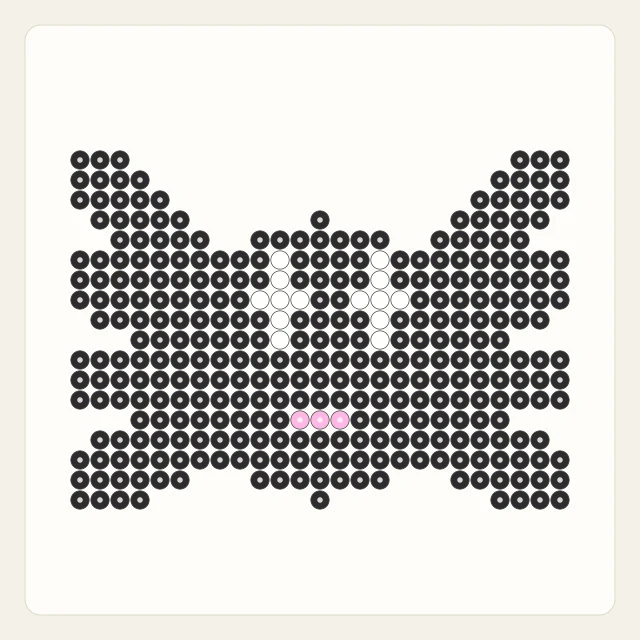 Friendly Spider: bead rendering of the editable 29 × 29 pattern