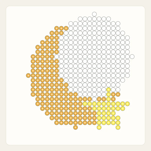 Moon and Star: bead rendering of the editable 29 × 29 pattern